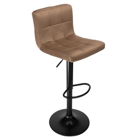 Krzesło barowe ARAKO BLACK aksamitne mokka VELVET Krzesło barowe ARAKO BLACK aksamitne mokka VELVET