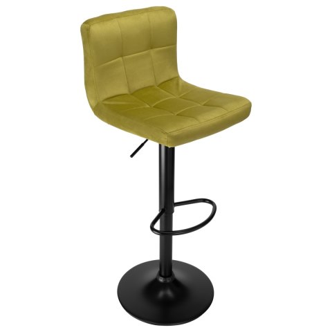 Krzesło barowe ARAKO BLACK aksamitne oliwkowe VELVET Krzesło barowe ARAKO BLACK aksamitne oliwkowe VELVET