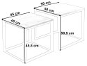 Zestaw stolików kawowych PRAVEN BIAŁY CRAFT Zestaw stolików kawowych PRAVEN BIAŁY CRAFT
