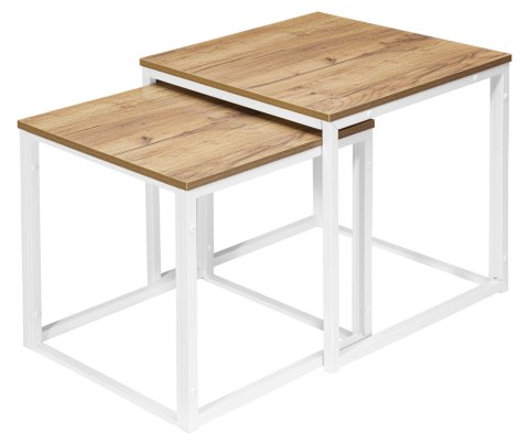 Zestaw stolików kawowych PRAVEN BIAŁY CRAFT Zestaw stolików kawowych PRAVEN BIAŁY CRAFT