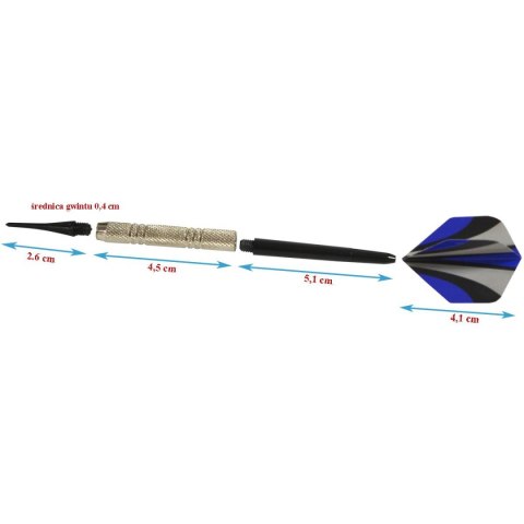 RZUTKI LOTKI PLASTIKOWE DART 6 SZT. NIEBIESKIE W ETUI ENERO RZUTKI LOTKI PLASTIKOWE DART 6 SZT. NIEBIESKIE W ETUI ENERO