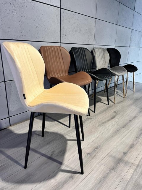 Krzesło tapicerowane MONTI VELVET BEIGE