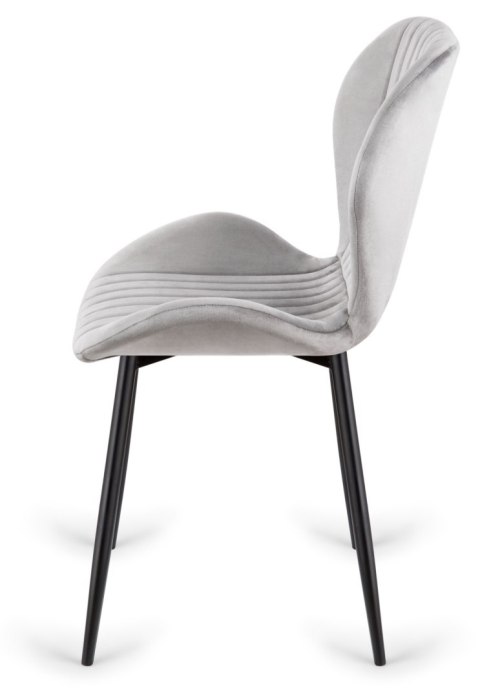 Krzesło tapicerowane MONTI VELVET GREY