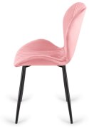Krzesło tapicerowane MONTI VELVET PINK