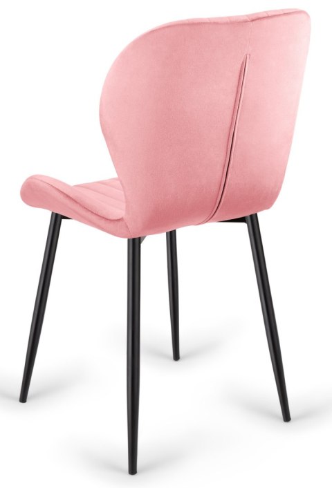 Krzesło tapicerowane MONTI VELVET PINK