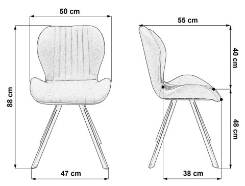 Krzesło tapicerowane MONTI VELVET PINK