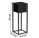 Kwietnik loftowy CONCOVE 60 cm czarny