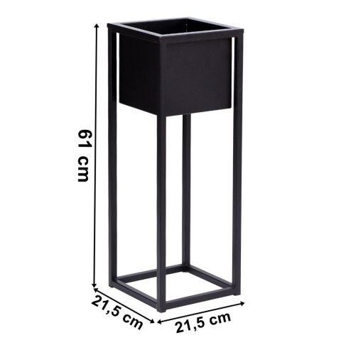 Kwietnik loftowy CONCOVE 60 cm czarny Kwietnik loftowy CONCOVE 60 cm czarny