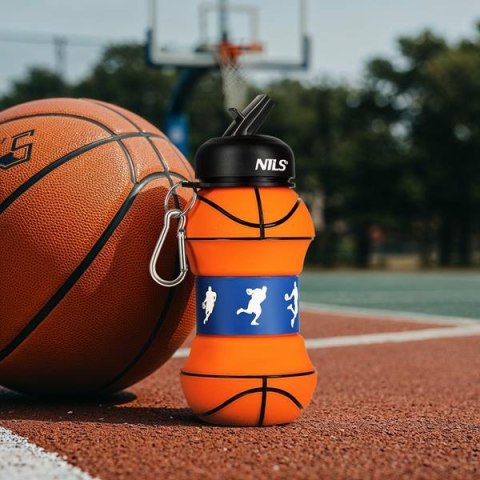 NC4104 KUBEK SILIKONOWY SKŁADANY 550ML BASKETBALL NILS NC4104 KUBEK SILIKONOWY SKŁADANY 550ML BASKETBALL NILS