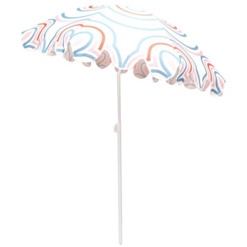PARASOL PLAŻOWO OGRODOWY 160CM PASEK NIEBIESKO RÓŻOWY PARASOL PLAŻOWO OGRODOWY 160CM PASEK NIEBIESKO RÓŻOWY