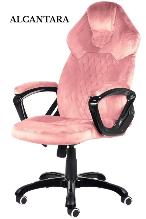 Fotel obrotowy do biurka SPIDER PINK ALCANTARA