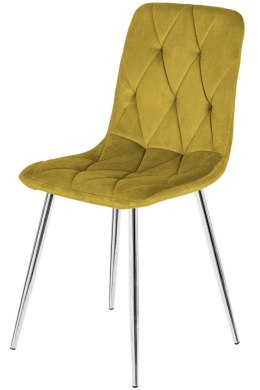 Krzesło tapicerowane BORGO VELVET OLIVE SILVER