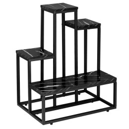 Kwietnik metalowy ANTIRES czarny marmur
