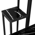 Kwietnik metalowy ANTIRES czarny marmur