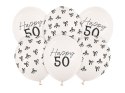 Balony 30 cm, zestaw na 50 urodziny, Pastel Off-white