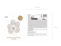 Balony 30 cm, zestaw na 50 urodziny, Pastel Off-white