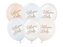 Balony, Welcome Baby, mix niebieski, 30cm, 6 szt.