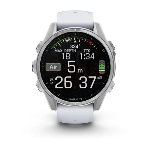 Zegarek sportowy Garmin Fenix 8 AMOLED 43mm Srebrny Zegarek sportowy Garmin Fenix 8 AMOLED 43mm Srebrny