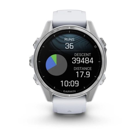 Zegarek sportowy Garmin Fenix 8 AMOLED 43mm Srebrny Zegarek sportowy Garmin Fenix 8 AMOLED 43mm Srebrny