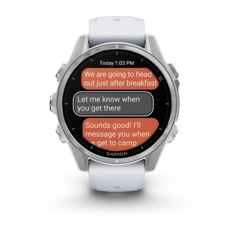 Zegarek sportowy Garmin Fenix 8 AMOLED 43mm Srebrny Zegarek sportowy Garmin Fenix 8 AMOLED 43mm Srebrny