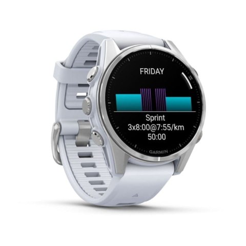 Zegarek sportowy Garmin Fenix 8 AMOLED 43mm Srebrny Zegarek sportowy Garmin Fenix 8 AMOLED 43mm Srebrny