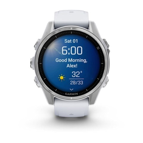 Zegarek sportowy Garmin Fenix 8 AMOLED 43mm Srebrny Zegarek sportowy Garmin Fenix 8 AMOLED 43mm Srebrny