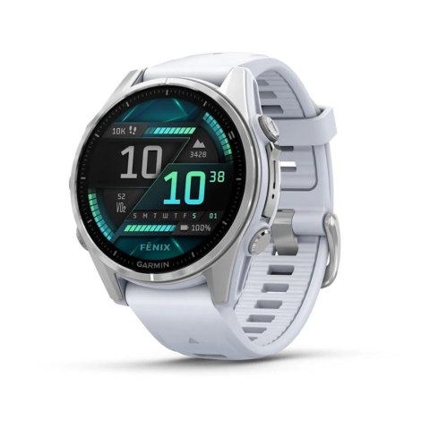 Zegarek sportowy Garmin Fenix 8 AMOLED 43mm Srebrny Zegarek sportowy Garmin Fenix 8 AMOLED 43mm Srebrny