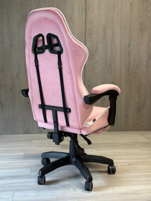 Fotel obrotowy gamingowy XL POKER PRO PINK + WHITE ALCANTARA Fotel obrotowy gamingowy XL POKER PRO PINK + WHITE ALCANTARA