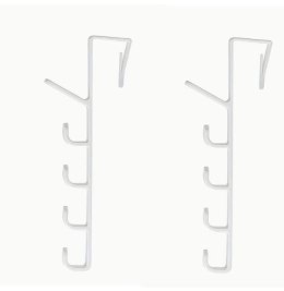 2x WIESZAK NA DRZWI DO ŁAZIENKI PRZEDPOKOJU NA SZAFKĘ BEZ WIERCENIA 5 HACZYKÓW