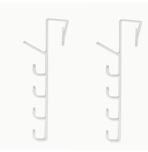 2x WIESZAK NA DRZWI DO ŁAZIENKI PRZEDPOKOJU NA SZAFKĘ BEZ WIERCENIA 5 HACZYKÓW