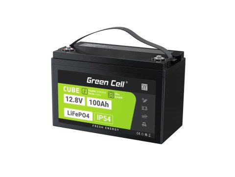 GREEN CELL AKUMULATOR LIFEPO4 CUBE 100AH 12V/12.8V 1280WH LFPGC12V100AH GREEN CELL AKUMULATOR LIFEPO4 CUBE 100AH 12V/12.8V 1280WH LFPGC12V100AH