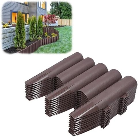 Palisada ogrodowa RIBERA brązowa 2,8m Palisada ogrodowa RIBERA brązowa 2,8m
