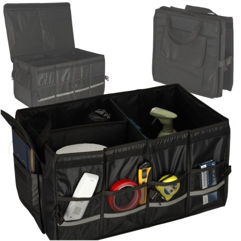 Organizer do bagażnika torba do samochodu z odblaskami 60X35X30 Organizer do bagażnika torba do samochodu z odblaskami 60X35X30