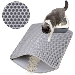 Mata pod kuwetę dla kota CATSY wycieraczka 40x50 cm szara n