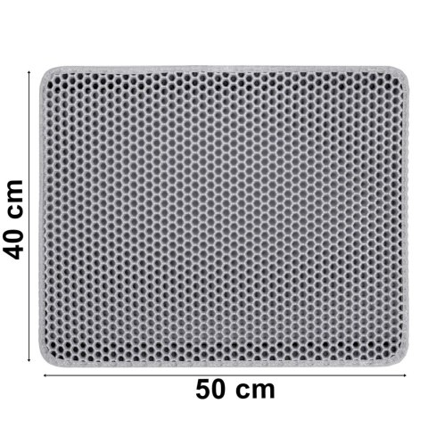 Mata pod kuwetę dla kota CATSY wycieraczka 40x50 cm szara n Mata pod kuwetę dla kota CATSY wycieraczka 40x50 cm szara n