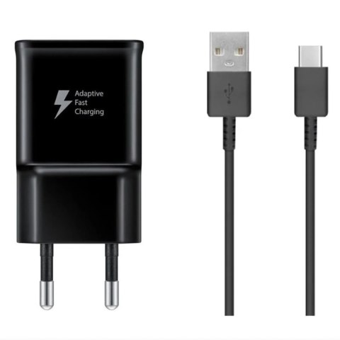 Ładowarka sieciowa Samsung USB-A 15W z kablem USB-A - USB-C - czarna Ładowarka sieciowa Samsung USB-A 15W z kablem USB-A - USB-C - czarna