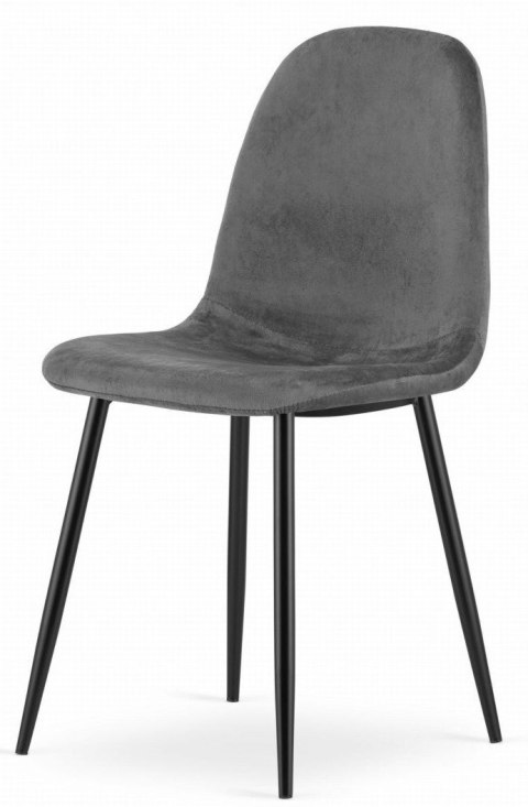 Krzesło tapicerowane GIULIA VELVET DARK GREY