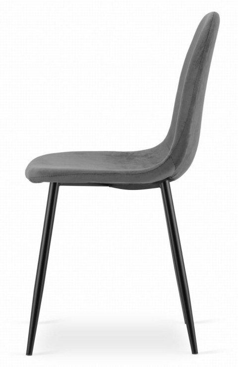 Krzesło tapicerowane GIULIA VELVET DARK GREY