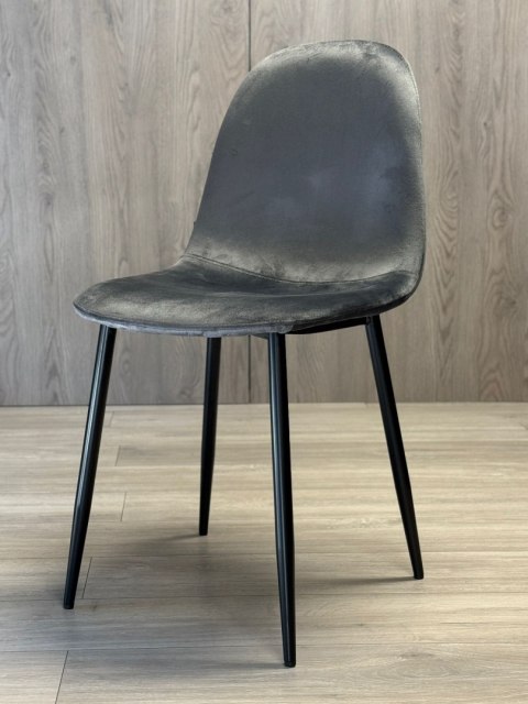 Krzesło tapicerowane GIULIA VELVET DARK GREY