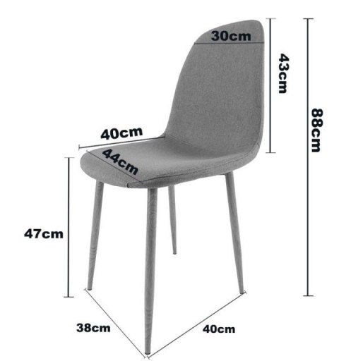 Krzesło tapicerowane GIULIA VELVET DARK GREY