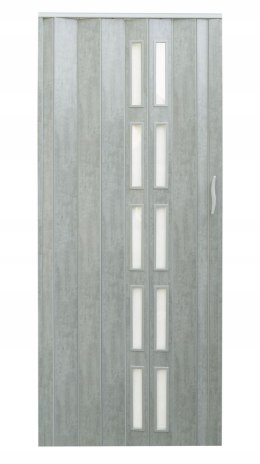 Drzwi harmonijkowe 005S-61-80 beton mat 80 cm