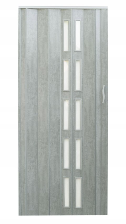 Drzwi harmonijkowe 005S-61-80 beton mat 80 cm Drzwi harmonijkowe 005S-61-80 beton mat 80 cm