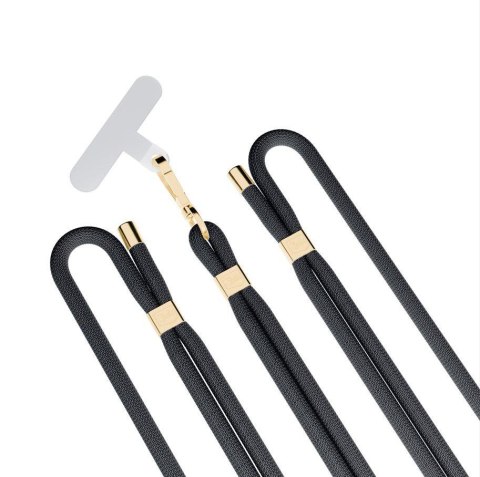 Smycz do telefonu - 3mk EasyClip Elite - Black (gold) Smycz do telefonu - 3mk EasyClip Elite - Black (gold)
