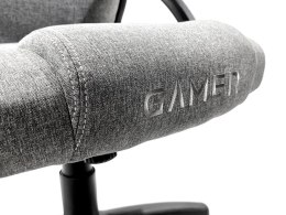 Fotel obrotowy do biurka CARRERA M STONE GREY + PINK FABRIC