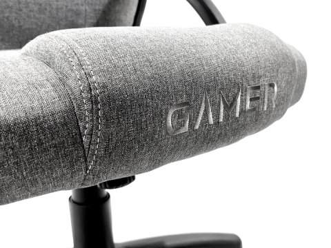 Fotel obrotowy do biurka CARRERA M STONE GREY + PINK FABRIC