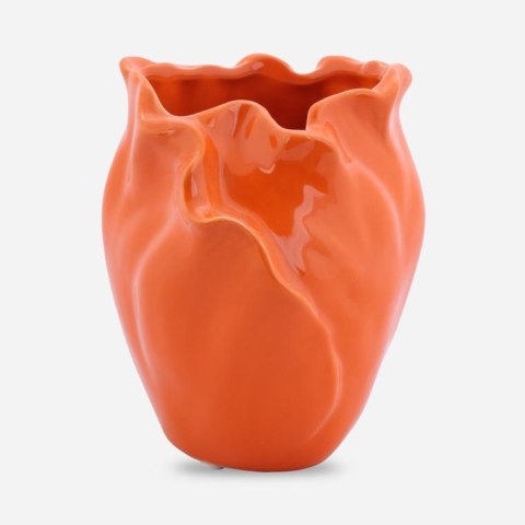 Ceramiczny Wazon Pomarańczowy Płatek z Antypoślizgowymi Podkładkami