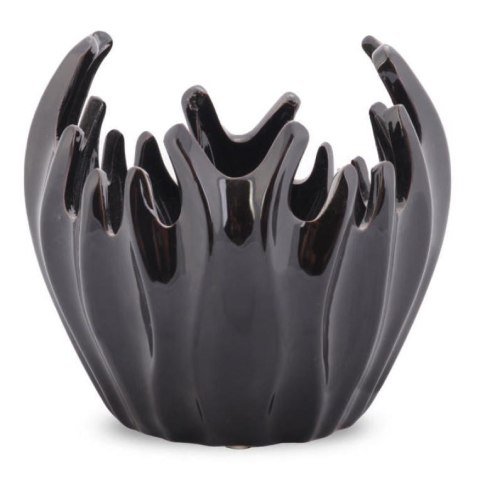 Czarna Miska Dekoracyjna w Kształcie Koralowca