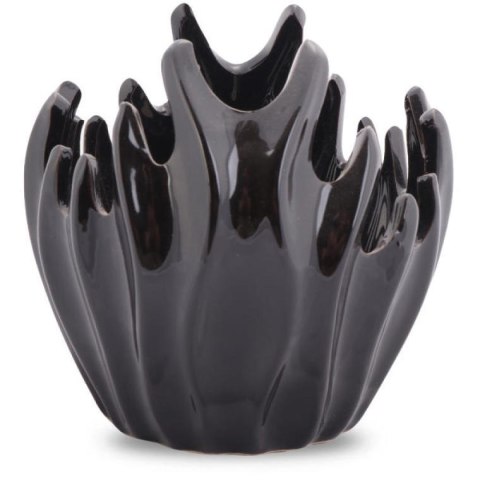 Czarna Miska Dekoracyjna w Kształcie Koralowca