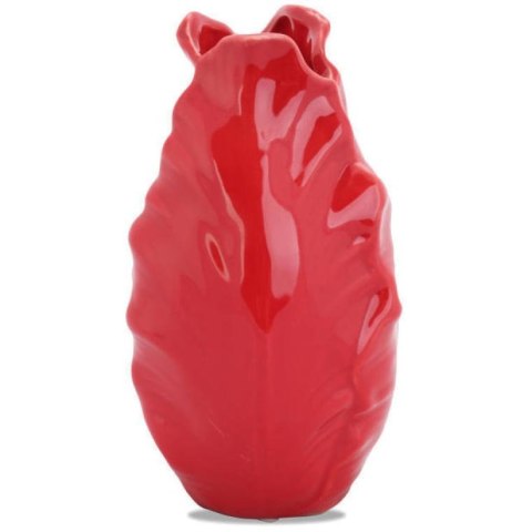 Czerwony Wazon Dekoracyjny w Kształcie Pąka Kwiatu
