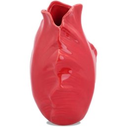 Czerwony Wazon Dekoracyjny w Kształcie Pąka Kwiatu